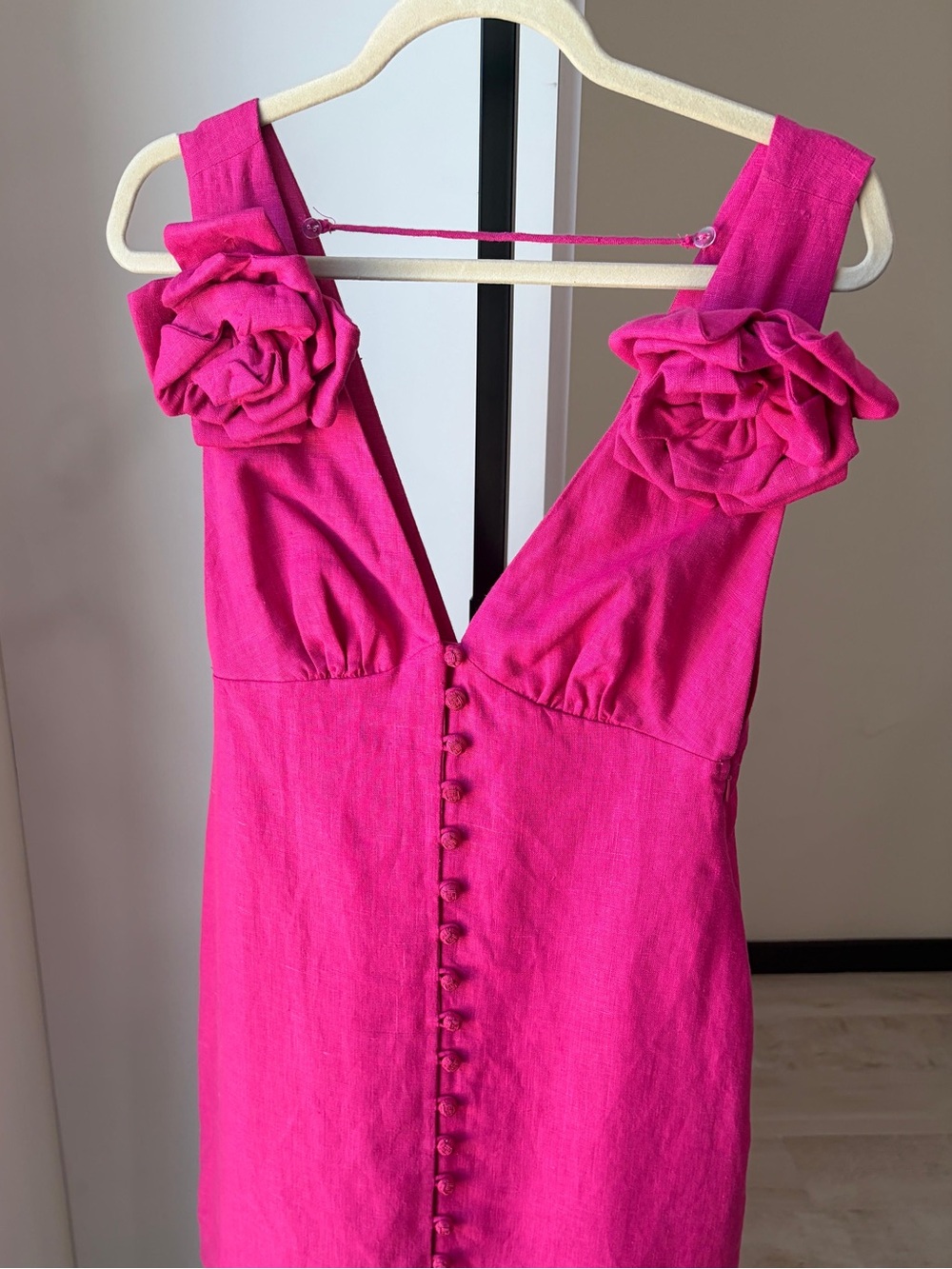 Farm Rio Pink 3d Flower Mini Dress - Picture 5 of 8